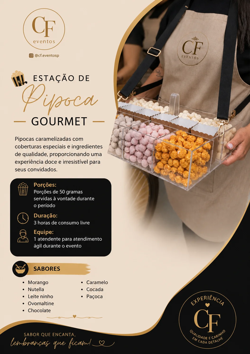 carrinho de pipoca gourmet