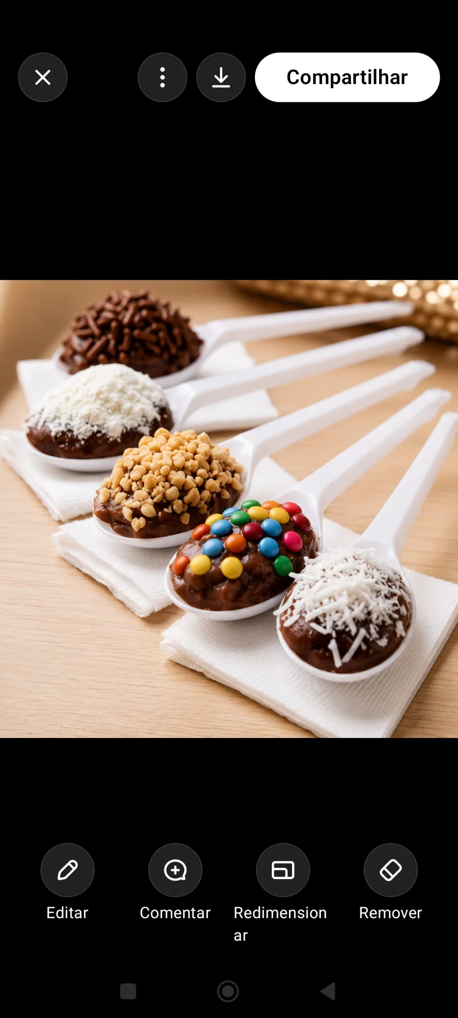 brigadeiro de colher carrinho