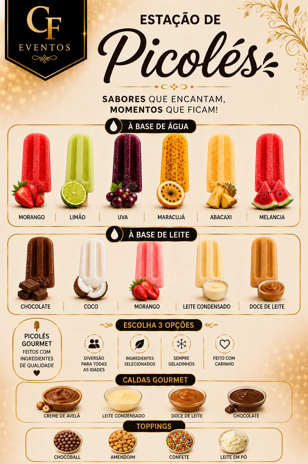 carrinho de picolé gourmet